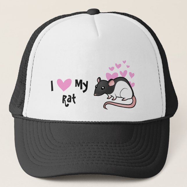 Casquette J'aime mon rat (Devant)