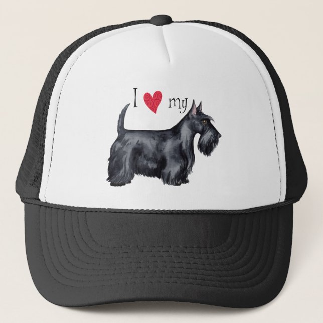 Casquette J'aime mon Scottie (Devant)