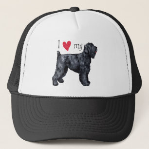 Casquette J'aime mon Terrier russe noir
