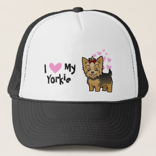 Casquette J'aime mon Yorkshire Terrier (les cheveux courts
