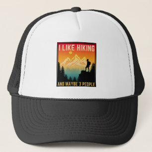 Casquette J'Aime Randonnée Et Peut-Être 3 Personnes