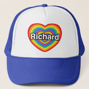 Casquette J'aime Richard. Je t'aime Richard. Cœur