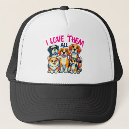Casquette J'aime tous les chiens propriétaires de chiens Pet