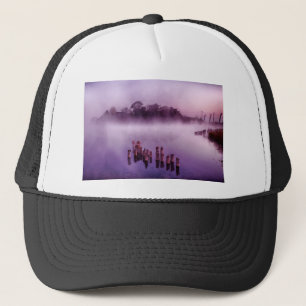 Casquette Japon Kumamoto Floating Island Fog Lake Morning
