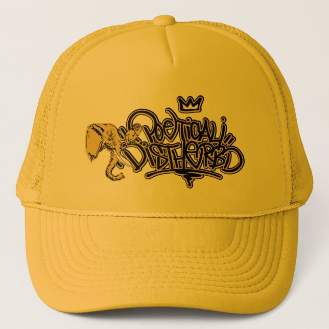 Casquette jaune de logo de Poe DIS (Devant)