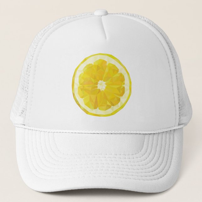 Casquette Jaune fraîche tranche de citron aigre moderne (Devant)