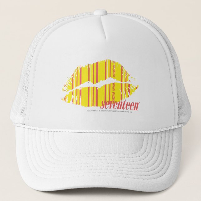 Casquette Jaune mince de rayures (Devant)