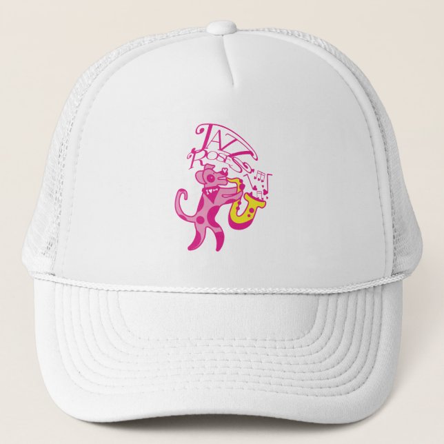 CASQUETTE JAZZ ROSES VERS JACK RUSSELL PAR PIXEL MASANSER (Devant)