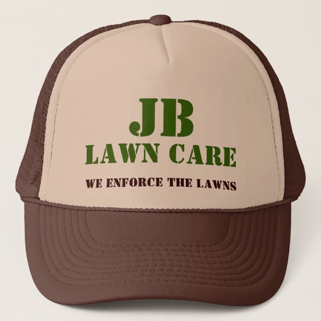Casquette JB, SOIN de PELOUSE, nous imposons les pelouses (Devant)
