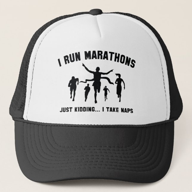 Casquette Je Cours Des Marathons (Devant)