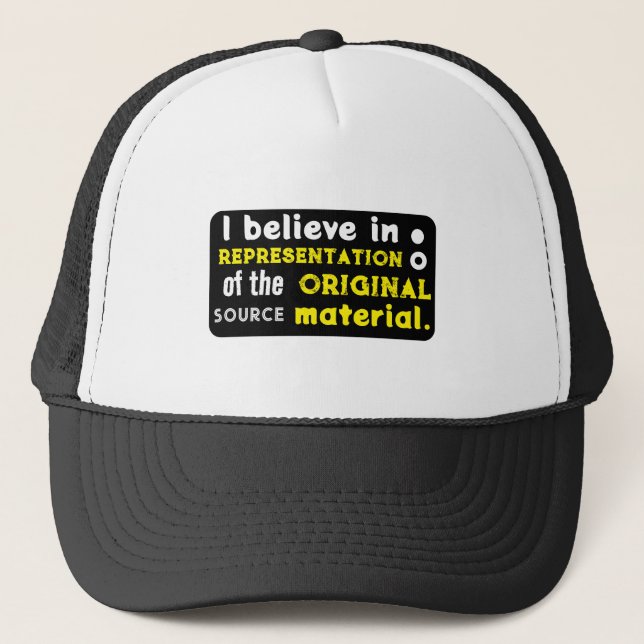Casquette Je crois en la représentation du matériel de base (Devant)