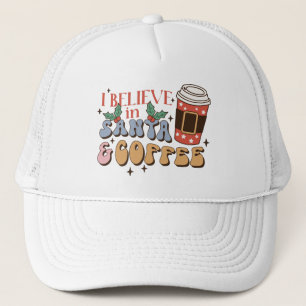 Casquette Je crois en Père Noël et le café   Latte Noël
