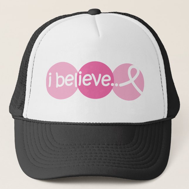 Casquette Je crois - la conscience de cancer du sein (Devant)