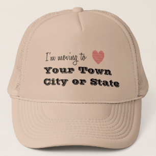 Casquette Je déménage vers... Personnalisé