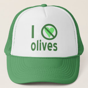 Casquette Je déteste les olives Pas d'amour vert