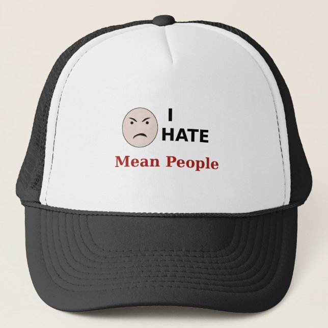 Casquette Je déteste les personnes moyennes (Devant)