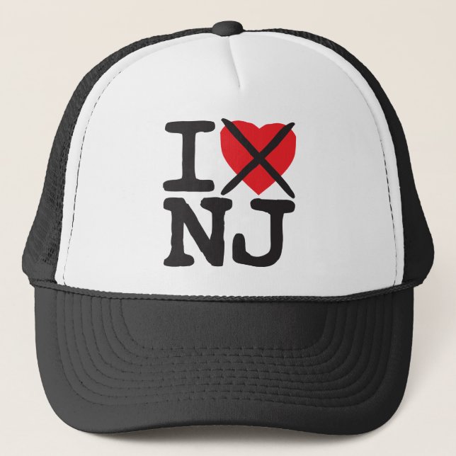 Casquette Je déteste NJ - New Jersey (Devant)
