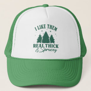 Casquette Je les aime vraiment épais et pulpeux, Noël drôle