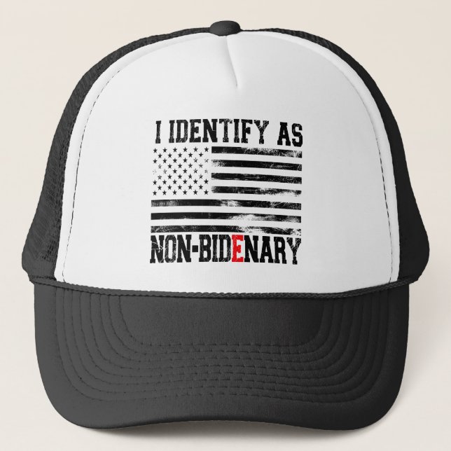 Casquette Je M'Identifie Comme Non-Biden - Anti-Biden Funny (Devant)
