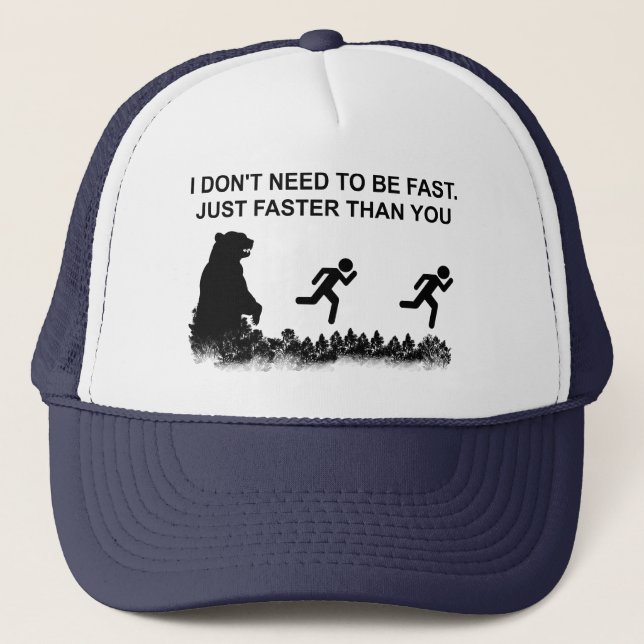 Casquette Je n'ai pas besoin d'être rapide (Grizzly) (Devant)