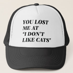 Casquette Je n'aime pas les chats