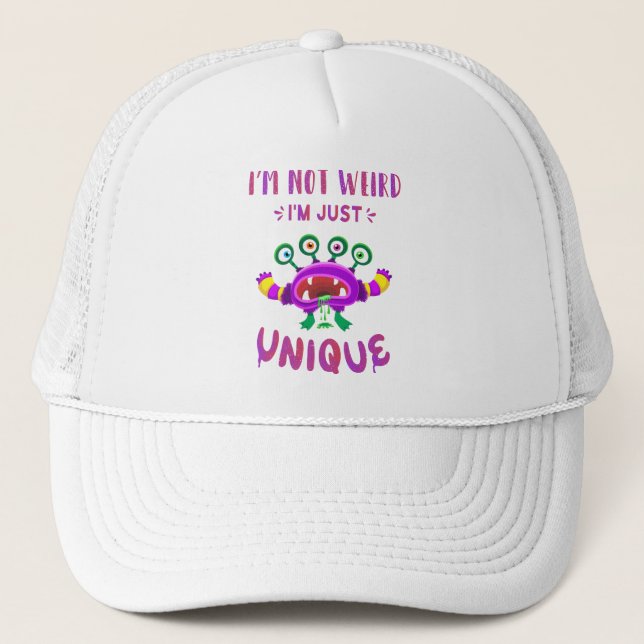 Casquette Je ne suis pas bizarre, je suis juste unique (Devant)