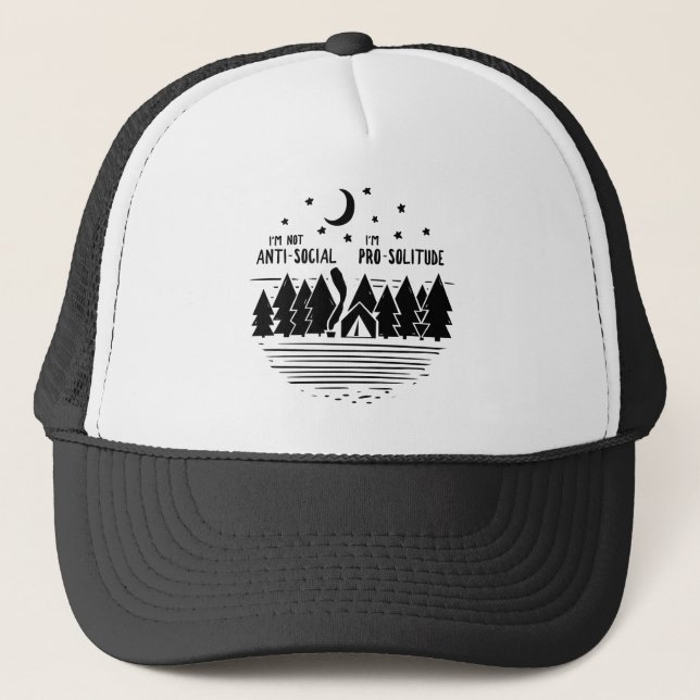 Casquette Je ne suis pas Fourmi-Social je suis Pro-Solitude (Devant)
