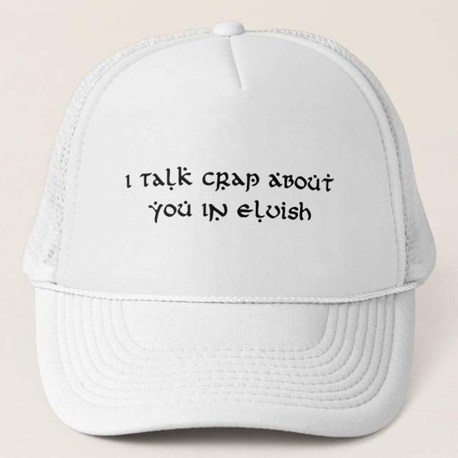 Casquette Je Parle D'Ennemi De Toi À Elvish Funny (Devant)
