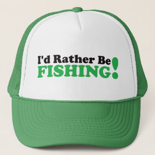 Casquette Je pêcherais plutôt - vert