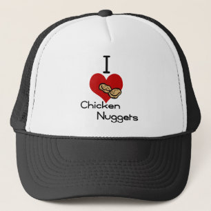 Casquette Je pépites de poulet de coeur-amour