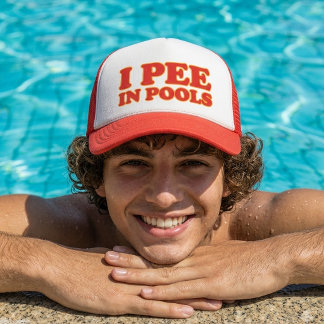 Casquette Je pisse dans les piscines drôle nager vacances d'