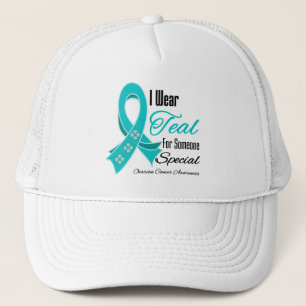 Casquette Je Porte Du Ruban Turquoise Quelqu'Un Un Cancer Ov