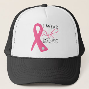 Casquette Je porte le cancer du sein rose de marraine