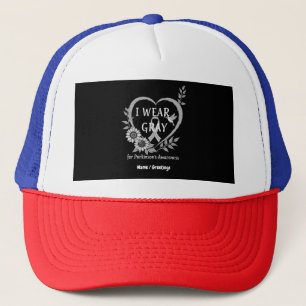 Casquette Je porte le gris pour le guerrier de sensibilisati