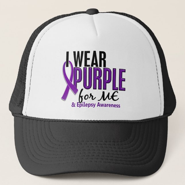 Casquette Je porte le pourpre pour MOI l'épilepsie 10 (Devant)