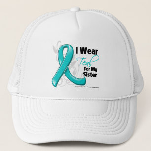 Casquette Je porte Teal pour ma soeur - Cancer ovarien