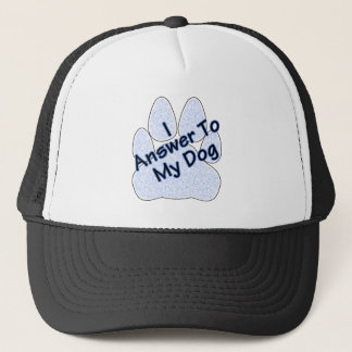 Casquette Je Réponds À Mon Chien W/Paw Casquette/Casquette