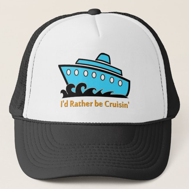 Casquette Je serais plutôt bleu de croisière (Devant)