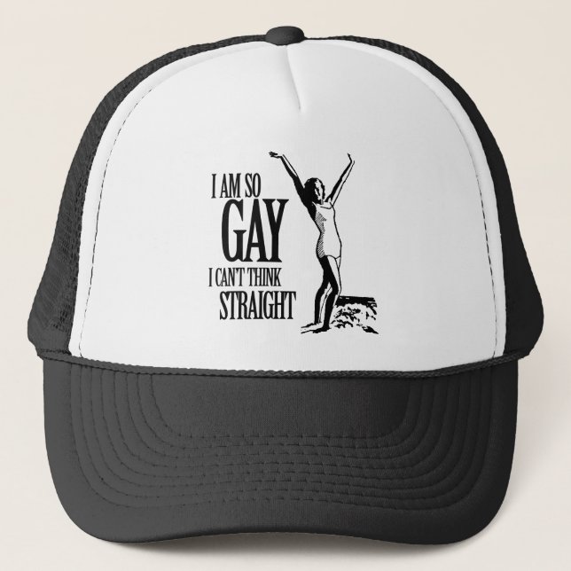 Casquette Je suis ainsi homosexuel que je ne peux pas penser (Devant)