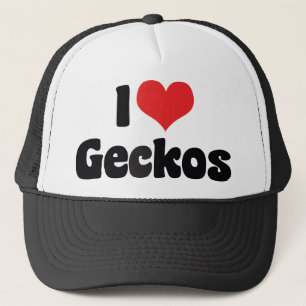 Casquette Je suis amoureux des geckos à cœur