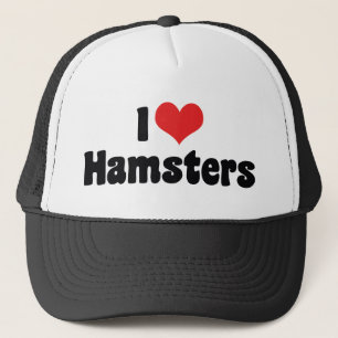 Casquette Je suis amoureux des hamsters à coeur