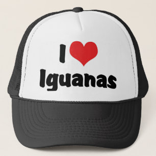 Casquette Je suis amoureux des iguanes à cœur - Amateur de l