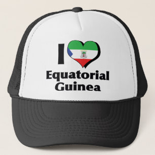 Casquette Je suis amoureux du drapeau de la Guinée équatoria