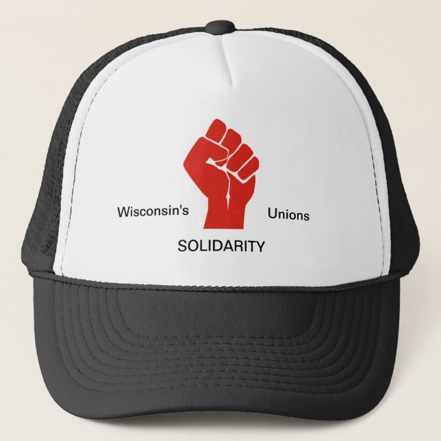 Casquette Je suis avec les syndicats du Wisconsin (Devant)