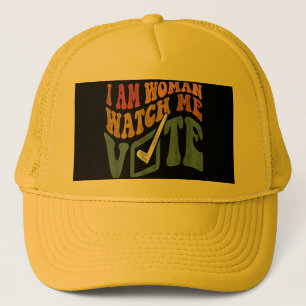 Casquette Je Suis Femme Regardez-Moi Voter 2024 Vague Bleue