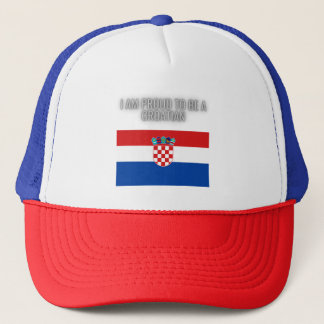 Casquette Je suis fier d'être un camionneur croate chapeau