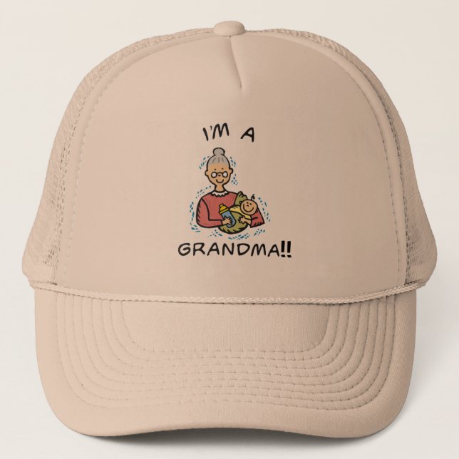 Casquette Je suis grand-mère et bébé (Devant)