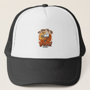 Casquette Je suis ici Boos Halloween Fantôme Boisson Toile d