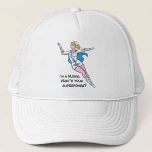Casquette Je suis infirmière, quelle est votre super-puissan