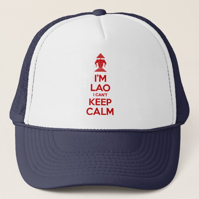 Casquette Je suis laotien je ne peux pas garder le calme (Devant)